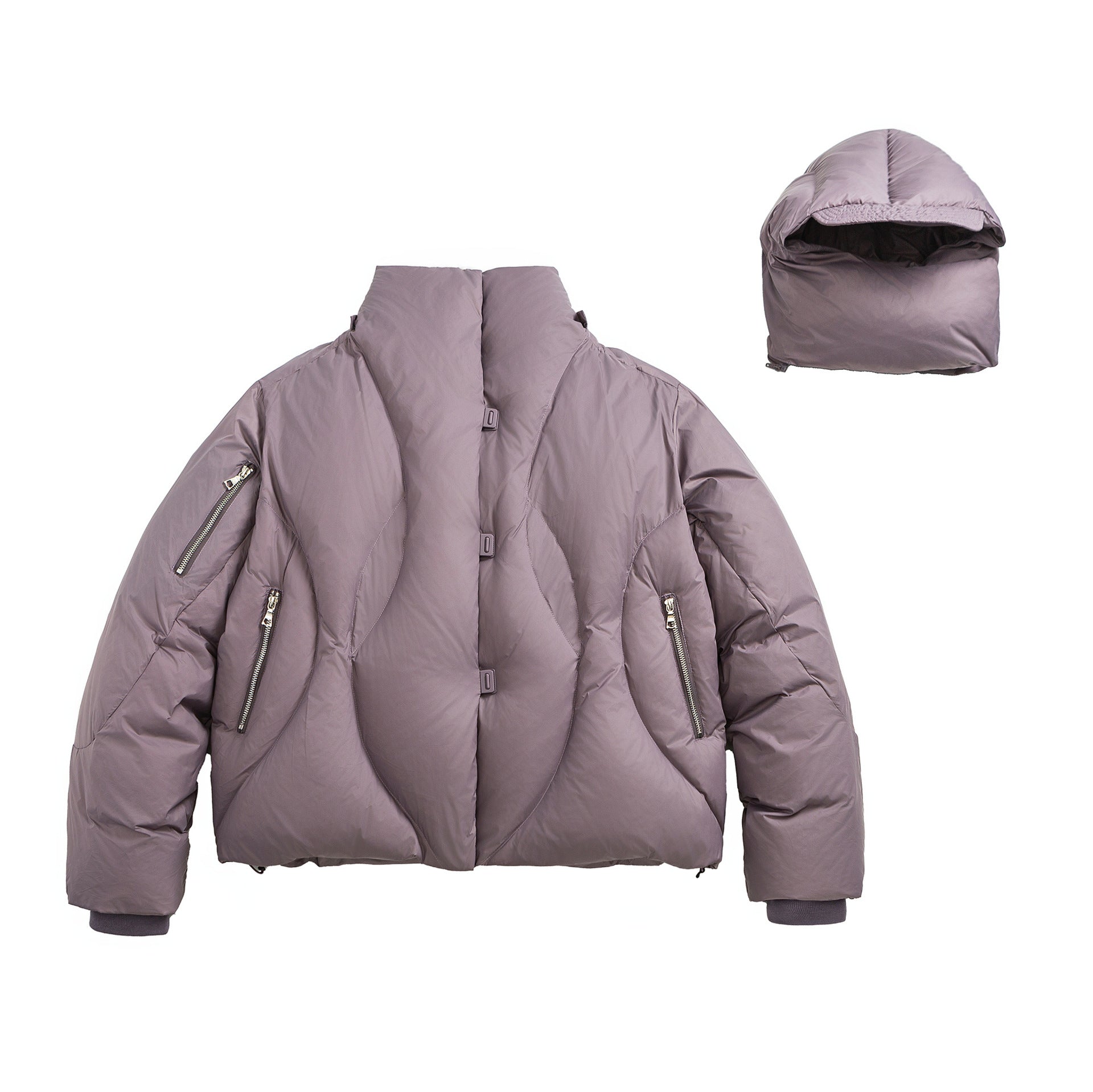 Removable Hood Windproof Warm Winter Coat
