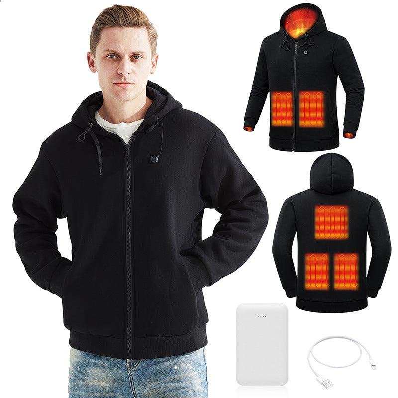 Usb Powered Electric Heated zip-up-hoodie