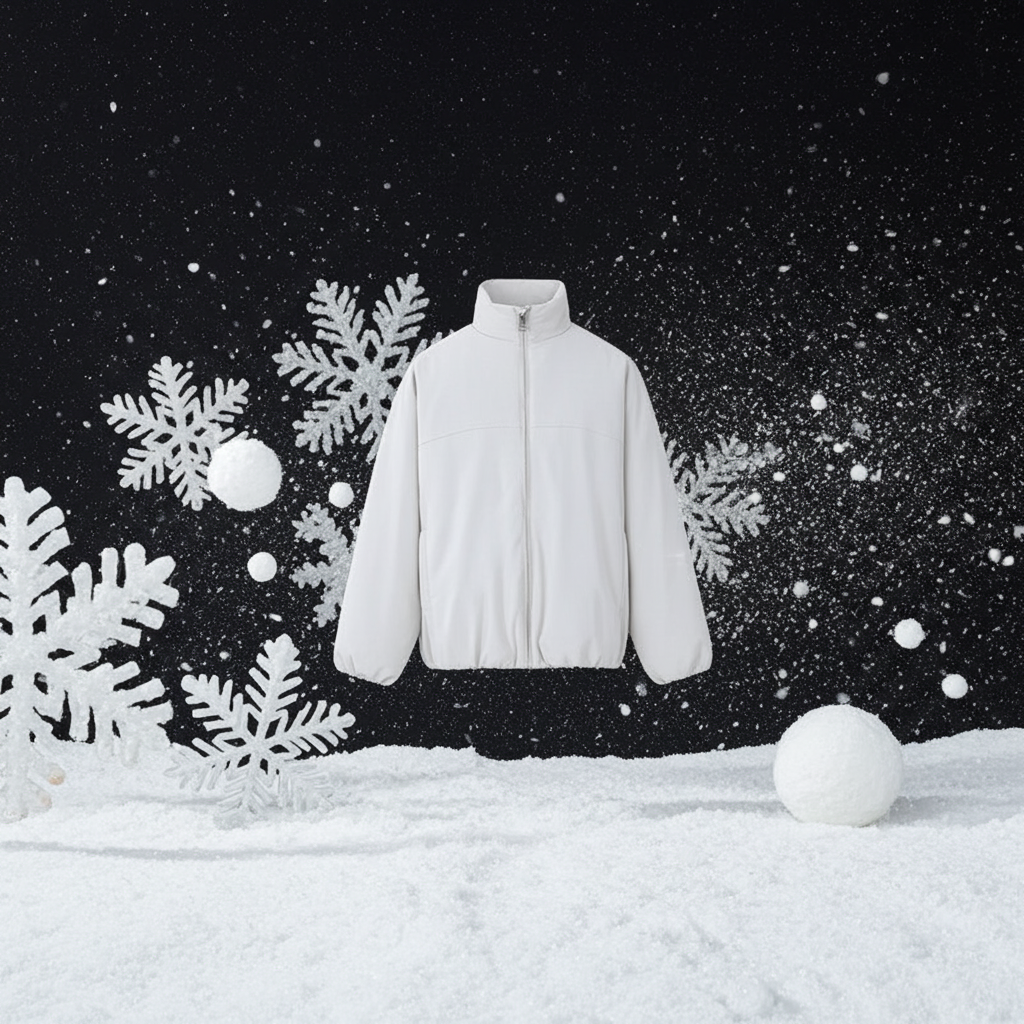 Solid Color Stand Collar Cotton coat